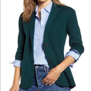J. Crew Dark Teal Knit Blazer